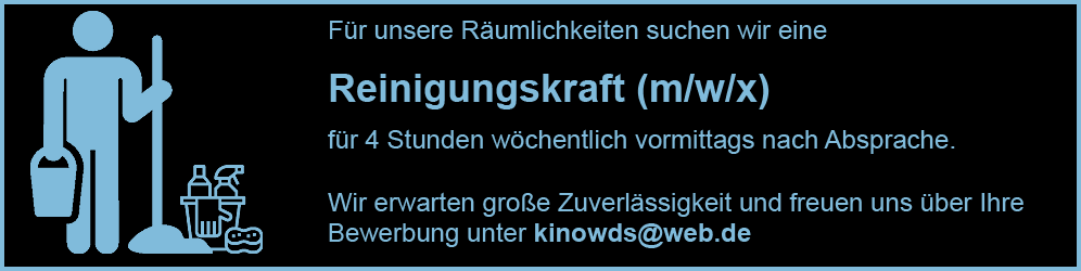 Stellenangebot Reinigungskraft Kino-Center Weil der Stadt